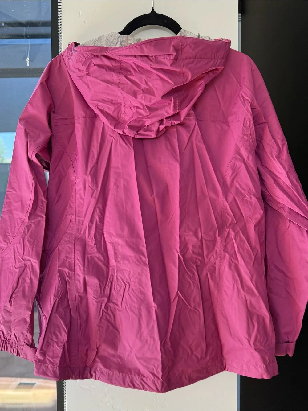 L.L. Bean Pink Hooded rain Jacket